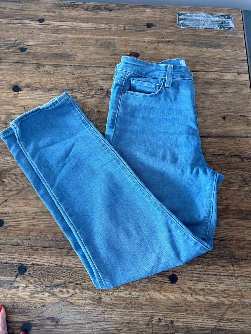 PAIGE hoxton slim crop. Light Blue High-Rise Women’s Jeans